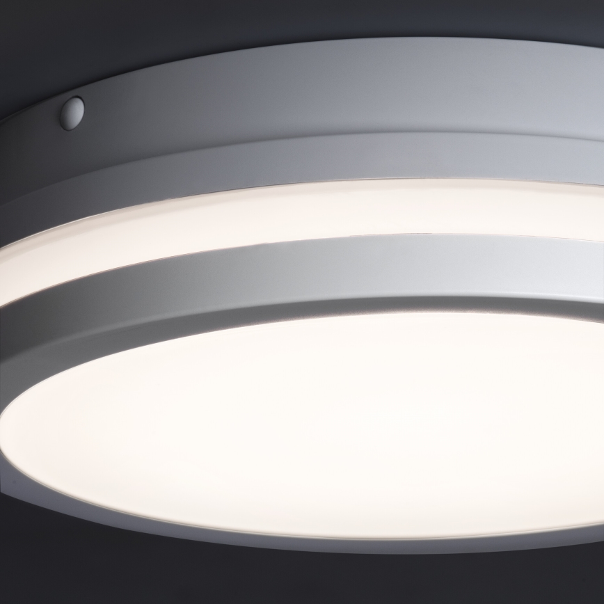 Plafoniera LED da esterno con sensore di movimento BENO LED/24/30W/230V 3000/3500/4000K IP65 bianco arrotondato