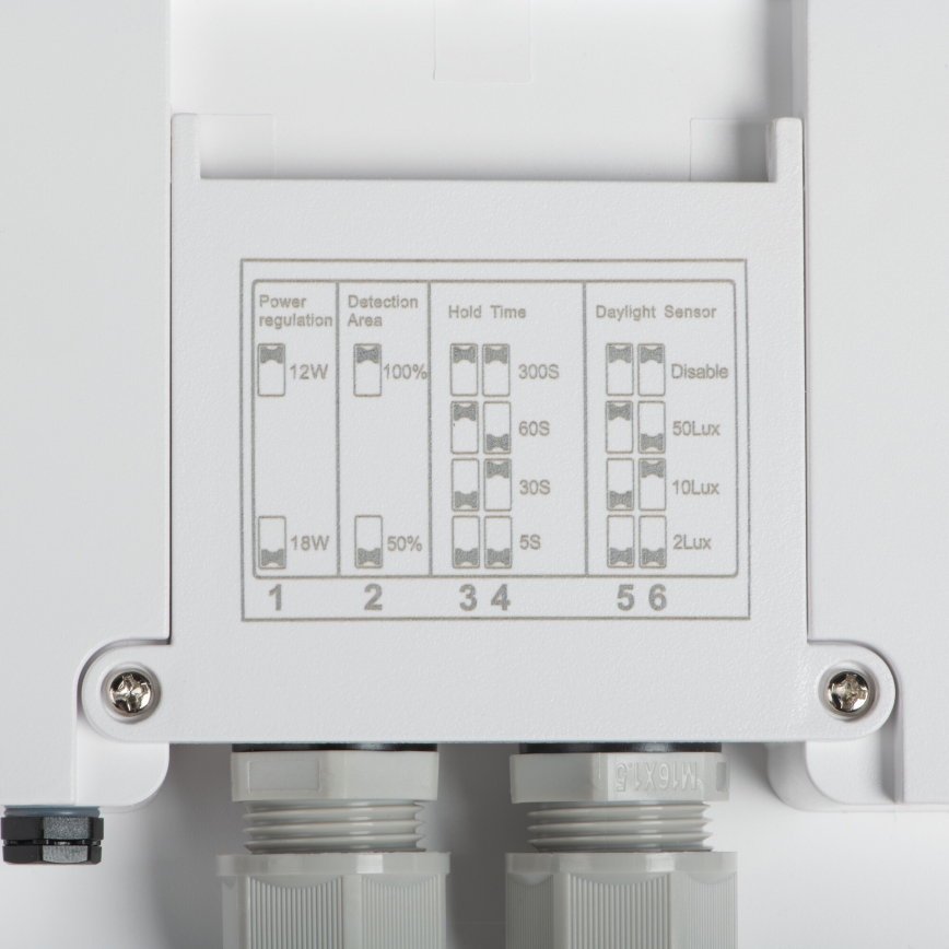 Plafoniera LED da esterno con sensore di movimento BENO LED/24/30W/230V 3000/3500/4000K IP65 bianco arrotondato