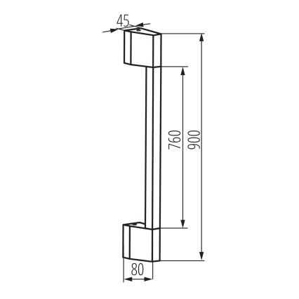Applique a LED da esterno YALTE LED/8W/230V 3000K IP54 nero