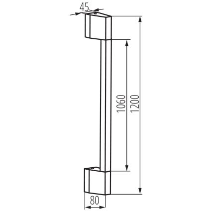 Applique a LED da esterno YALTE LED/11W/230V 3000K IP54 nero