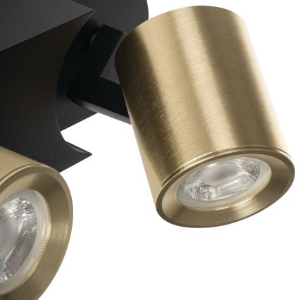 Faretto LAURIN 2xGU10/10W/230V ottone/nero