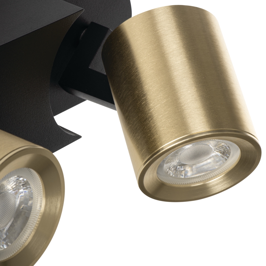Faretto LAURIN 2xGU10/10W/230V ottone/nero