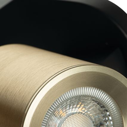 Faretto LAURIN 3xGU10/10W/230V ottone/nero