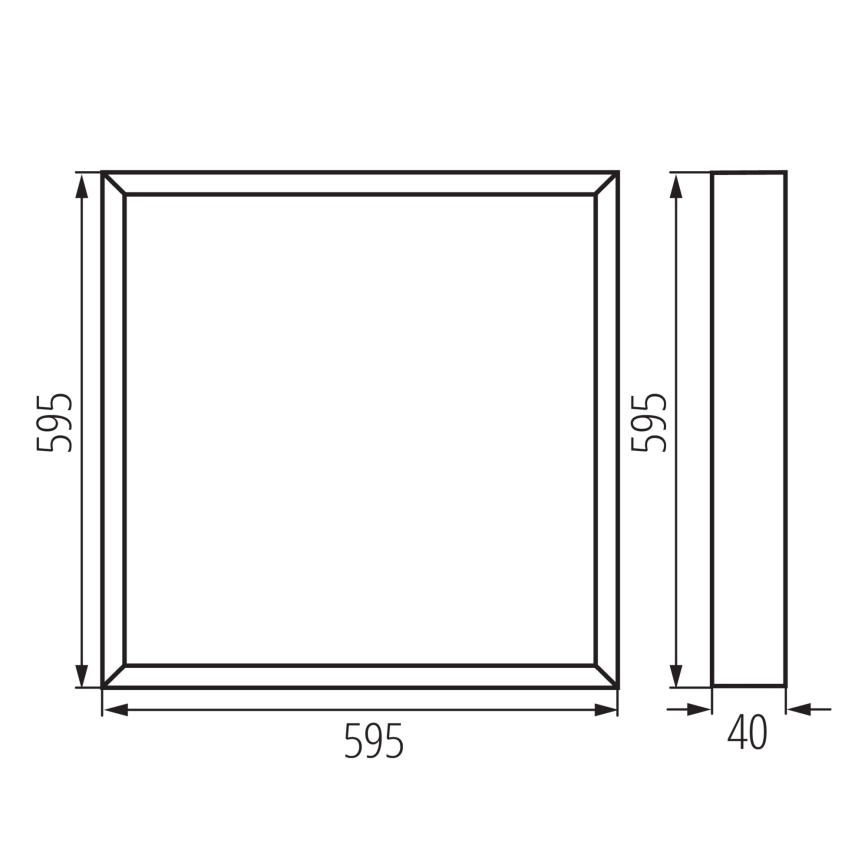 Pannello LED da sovrapporre BLINGO UAIO LED/40W/230V 3000/4000/6500K 60x60 cm IRC 90 UGR19