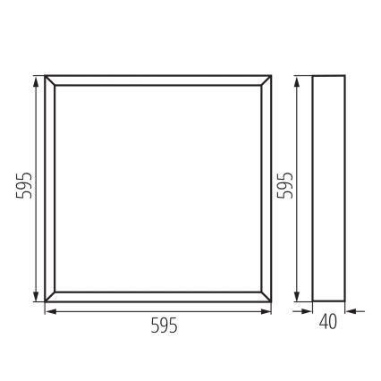 Pannello LED a superficie BLINGO UAIO LED/40W/230V 3000/4000/6500K 60x60 cm CRI 90 UGR19