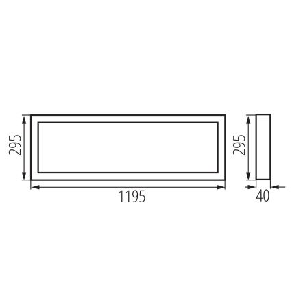 LED Pannello da superficie BLINGO UAIO LED/40W/230V 3000/4000/6500K 120x30 cm CRI 90 UGR19