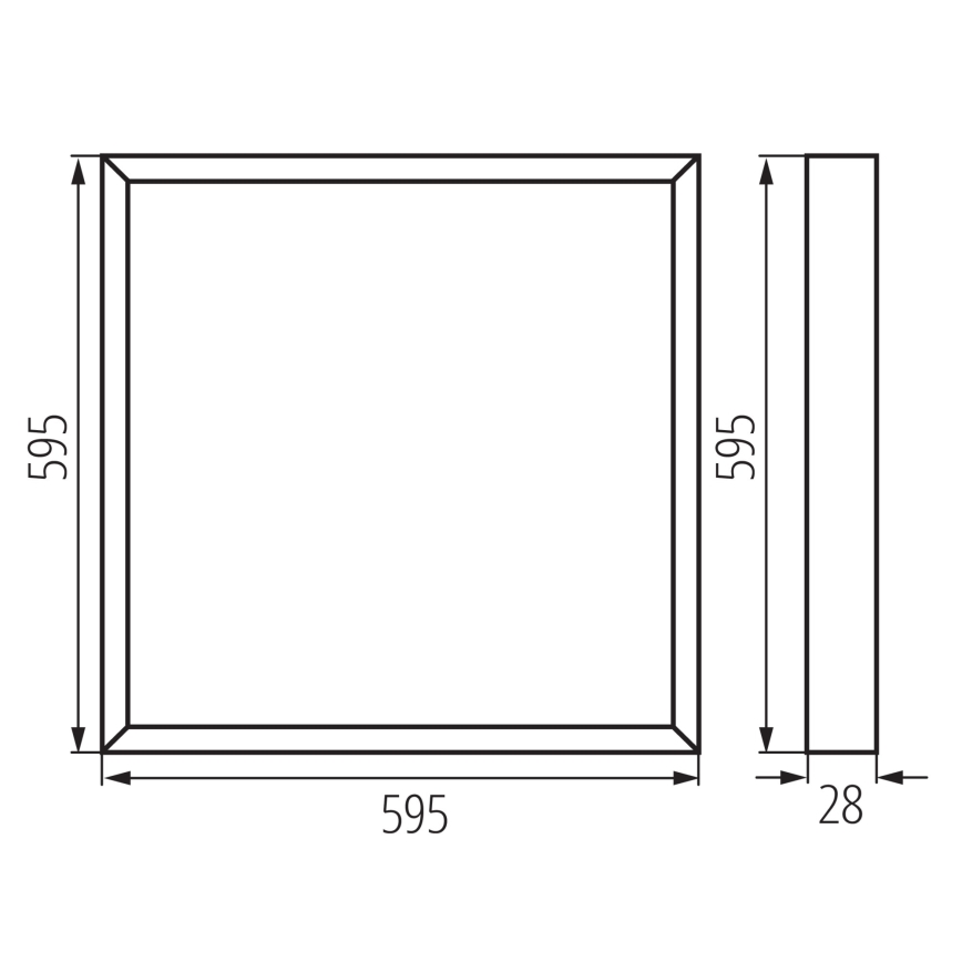 Pannello LED per controsoffitto BLINGO UAIO LED/38W/230V 3000/4000/6500K 60x60 cm CRI 90 UGR19