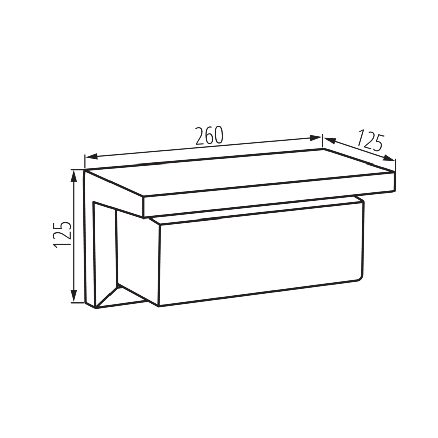 Applique da esterno LERTO 1xE27/15W/230V IP54, nero