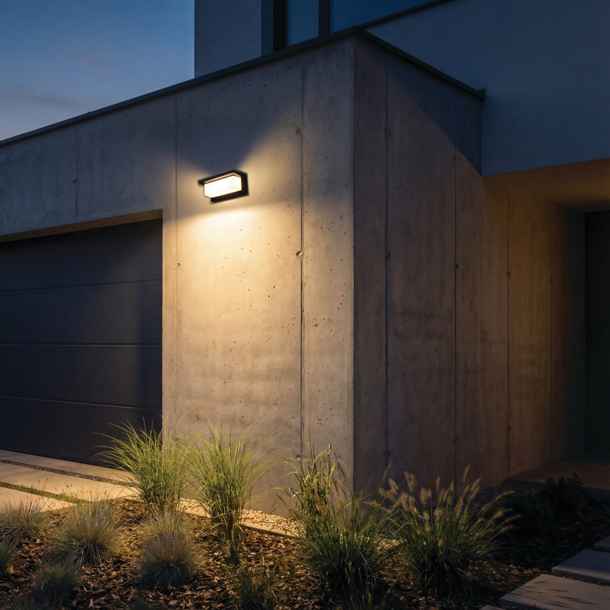 Applique da esterno LED LERTO LED/12W/230V IP54 nera