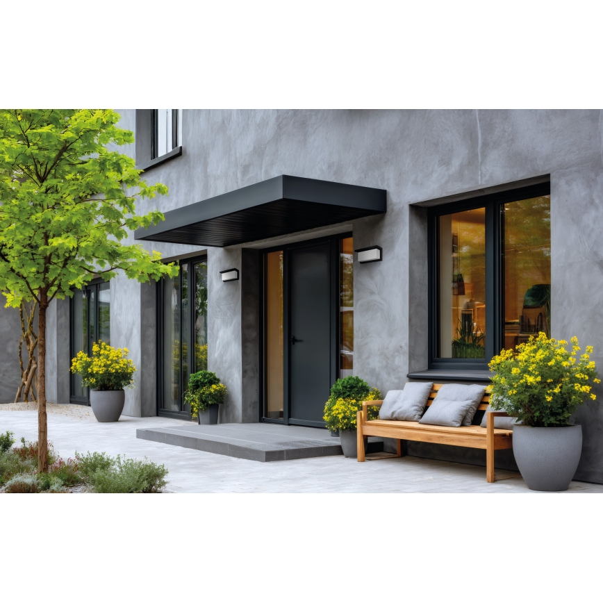 Applique da esterno LED LERTO LED/12W/230V IP54 nera