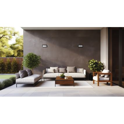 Applique da esterno LED LERTO LED/12W/230V IP54 nera