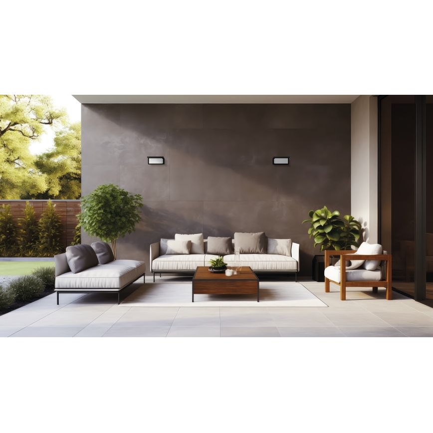 Applique da esterno LED LERTO LED/12W/230V IP54 nera