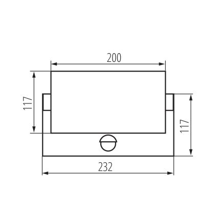 Applique LED da esterno con sensore di movimento e sensore crepuscolare XERTO LED/20W/230V 3000/4000/6500K IP44 nero