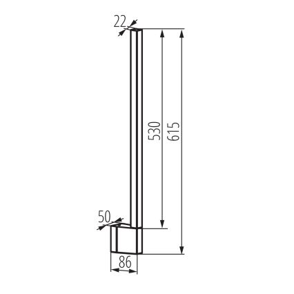 Applique da esterno LED YALTE LED/9W/230V 3000/4000/6500K 61,5 cm IP54 nero