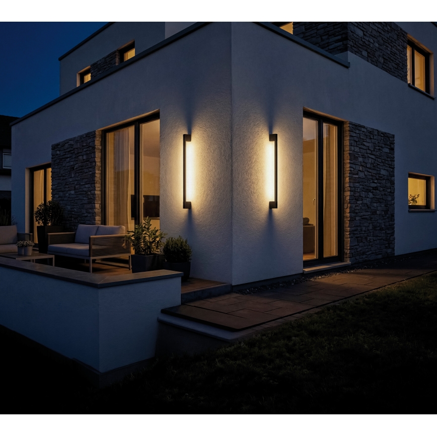 Applique da esterno LED YALTE LED/8,5W/230V 3000/4000/6500K 93 cm IP54 nero