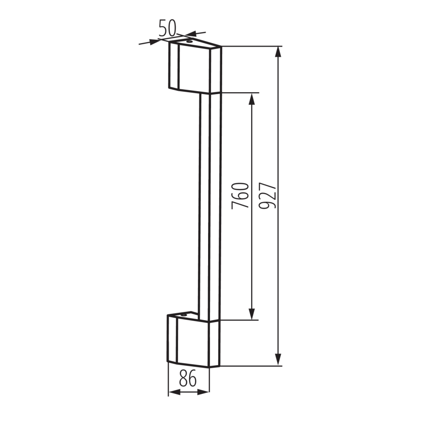 Applique da esterno LED YALTE LED/8,5W/230V 3000/4000/6500K 93 cm IP54 nero