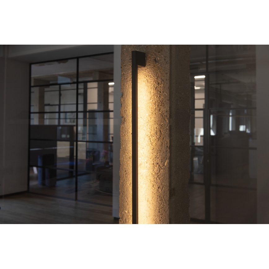 Lampada da parete esterna LED YALTE/12W/230V 3000/4000/6500K 123 cm IP54 nero