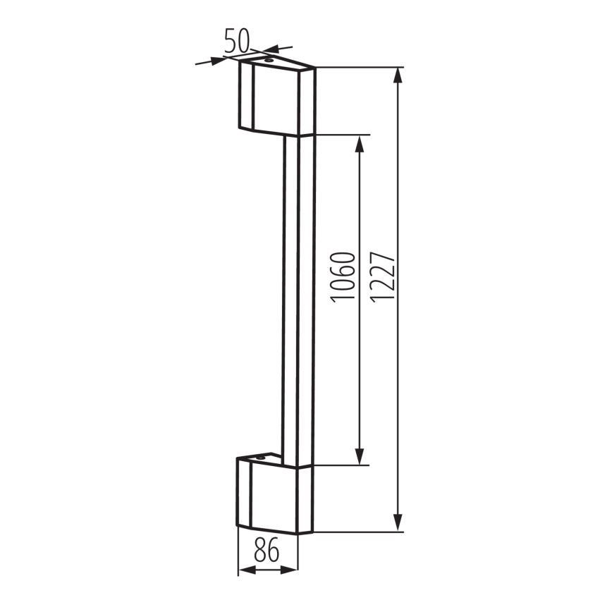Lampada da parete esterna LED YALTE/12W/230V 3000/4000/6500K 123 cm IP54 nero