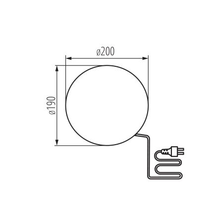 Lampada da esterno STONO 1xE27/15W/230V Ø 20 cm IP65 bianca