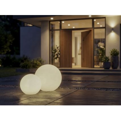 Lampada da esterno STONO 1xE27/20W/230V Ø 30 cm IP65 bianca