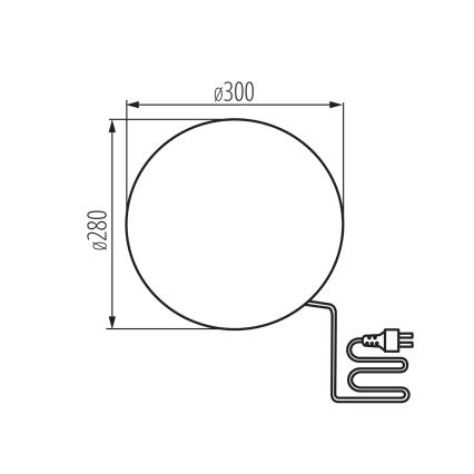 Lampada da esterno STONO 1xE27/20W/230V Ø 30 cm IP65 bianca