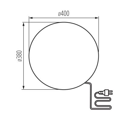 Lampada da esterno STONO 1x E27/20 W/230 V Ø 40 cm IP65 bianca