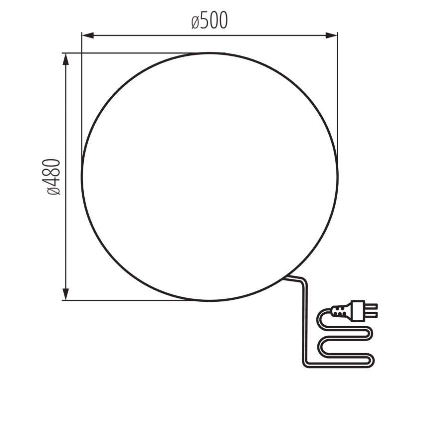 Lampada da esterno STONO 1xE27/20W/230V, Ø 50 cm, IP65, bianca