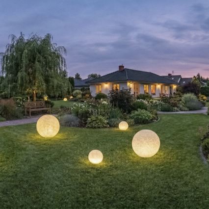 Lampada da esterno STONO 1xE27/15W/230V Ø 20 cm IP65 beige