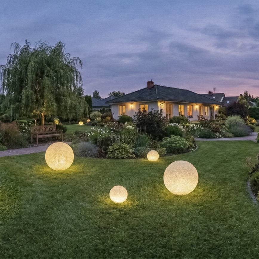 Lampada da esterno STONO 1xE27/15W/230V Ø 20 cm IP65 beige