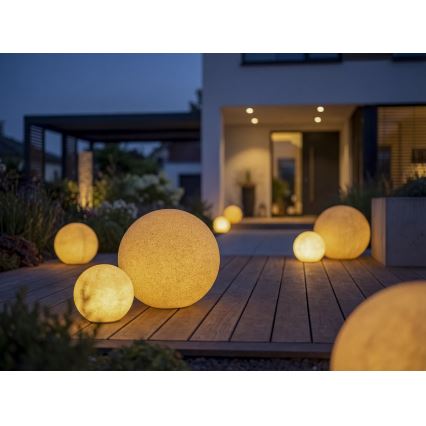 Lampada da esterno STONO 1xE27/20W/230V Ø 50 cm IP65 beige