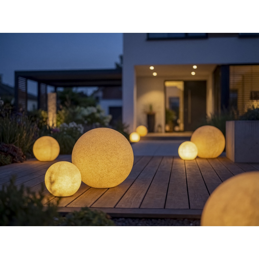 Lampada da esterno STONO 1xE27/20W/230V Ø 50 cm IP65 beige