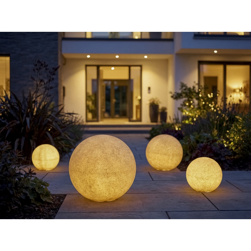 Lampada da esterno STONO 1xE27/20W/230V Ø 50 cm IP65 beige