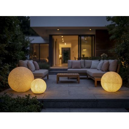 Lampada da esterno STONO 1xE27/20W/230V Ø 50 cm IP65 beige