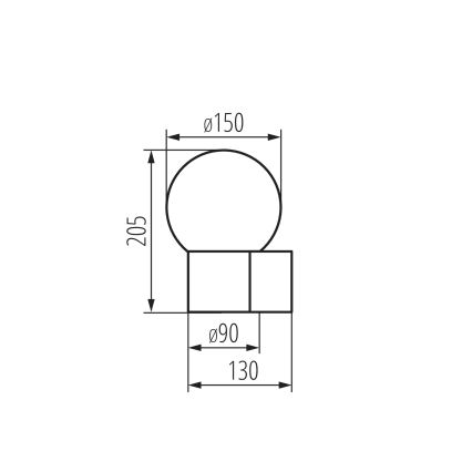 Applique da esterno STONO 1xE27/15W/230V IP65 antracite