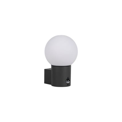 Lampada da parete per esterni STONO con sensore di movimento e crepuscolare 1xE27/15W/230V IP65 antracite