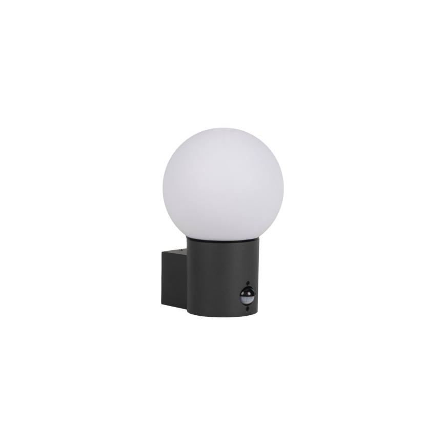 Lampada da parete per esterni STONO con sensore di movimento e crepuscolare 1xE27/15W/230V IP65 antracite