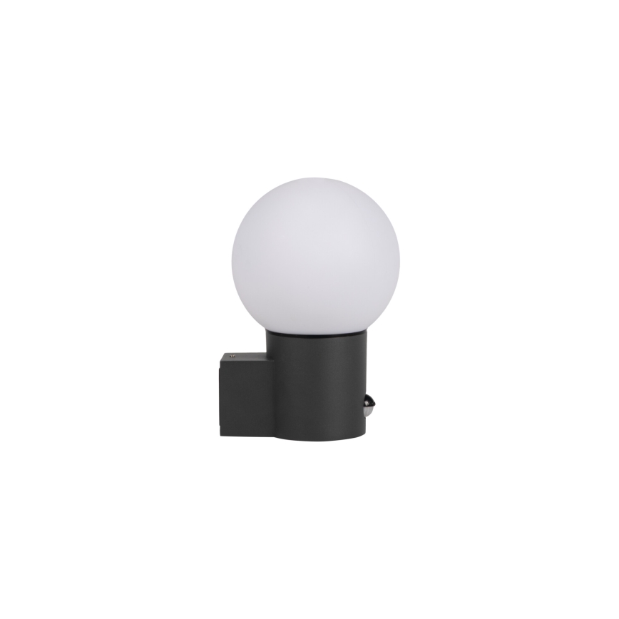 Lampada da parete per esterni STONO con sensore di movimento e crepuscolare 1xE27/15W/230V IP65 antracite