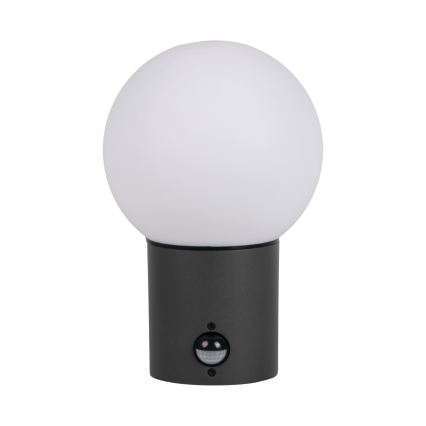 Lampada da parete per esterni STONO con sensore di movimento e crepuscolare 1xE27/15W/230V IP65 antracite