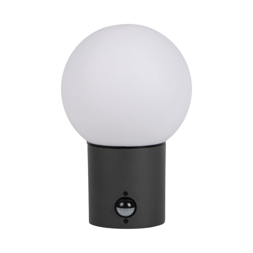 Lampada da parete per esterni STONO con sensore di movimento e crepuscolare 1xE27/15W/230V IP65 antracite