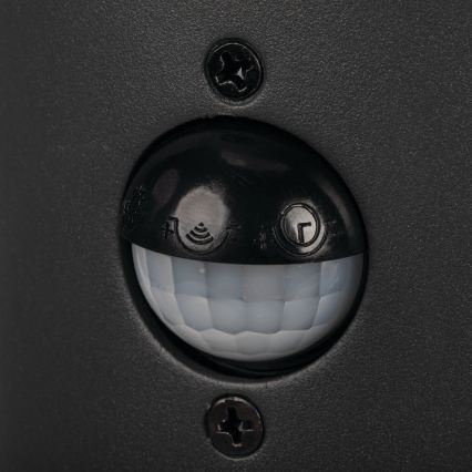 Lampada da parete per esterni STONO con sensore di movimento e crepuscolare 1xE27/15W/230V IP65 antracite