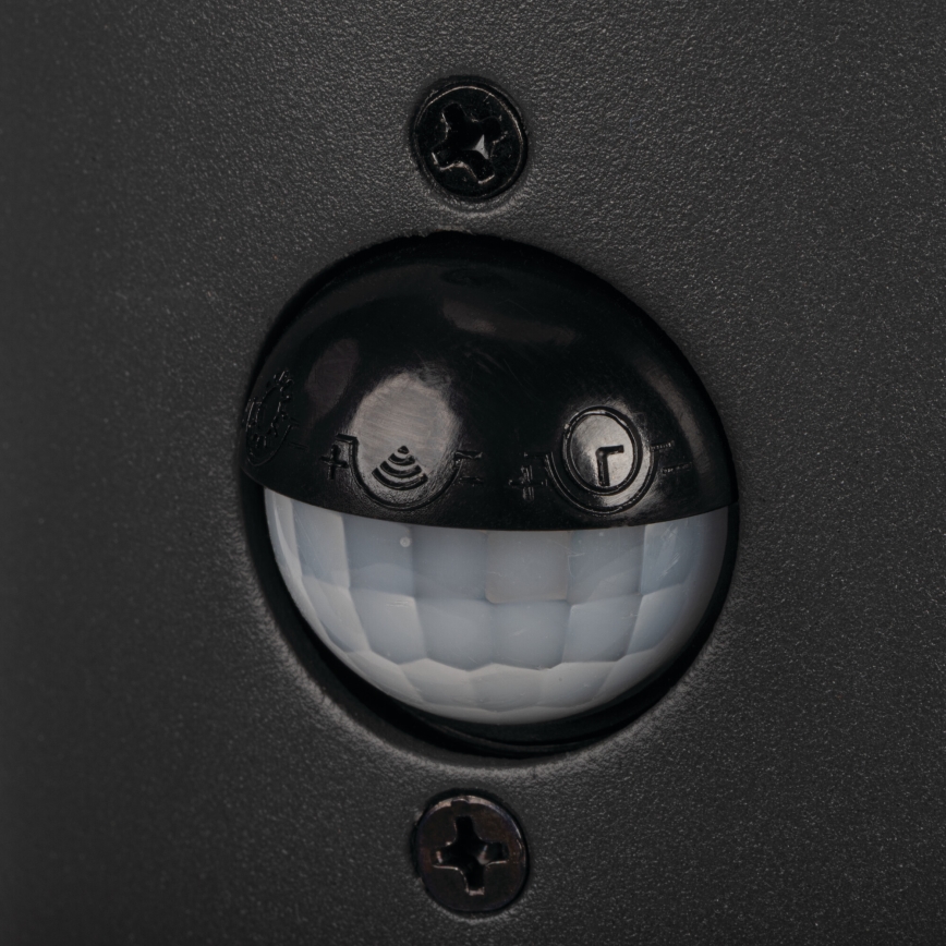 Lampada da parete per esterni STONO con sensore di movimento e crepuscolare 1xE27/15W/230V IP65 antracite