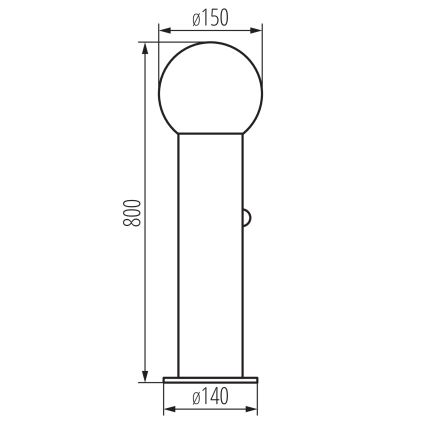 Lampada da esterno con sensore di movimento e crepuscolare STONO 1xE27/15W/230V 80 cm IP65 antracite