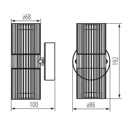 Faretto da parete per esterni RADILO 2xGU10/11W/230V IP44 nero