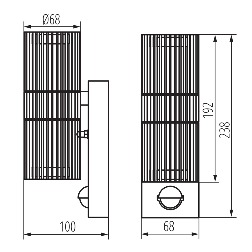 Applique da esterno orientabile con sensore di movimento e crepuscolare RADILO 2xGU10/11W/230V IP44 nero