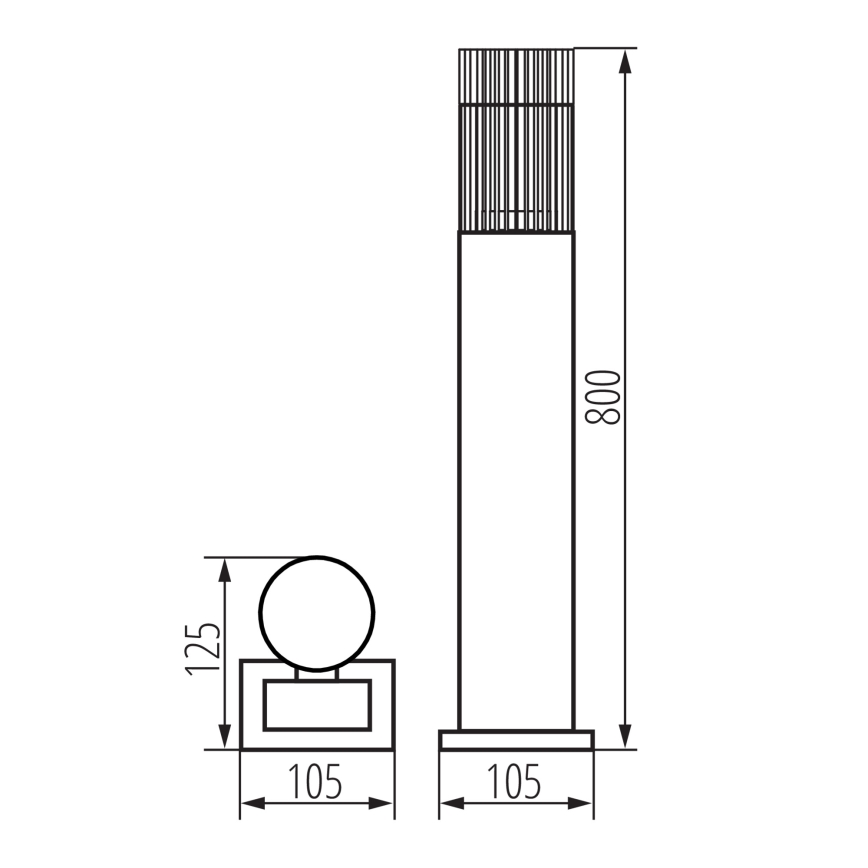 Lampada da esterno RADILO 1xGU10/11W/230V 80 cm IP44 nera