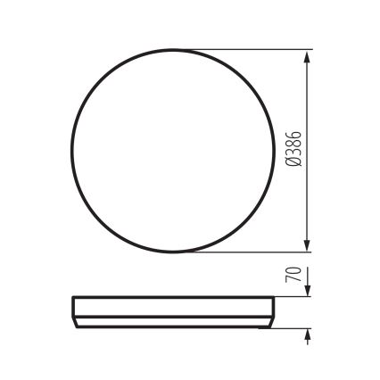 Plafoniera LED dimmerabile LIXAN LED/47W/230V 3000-6500K Ø 38,6 cm bianco/nero + telecomando