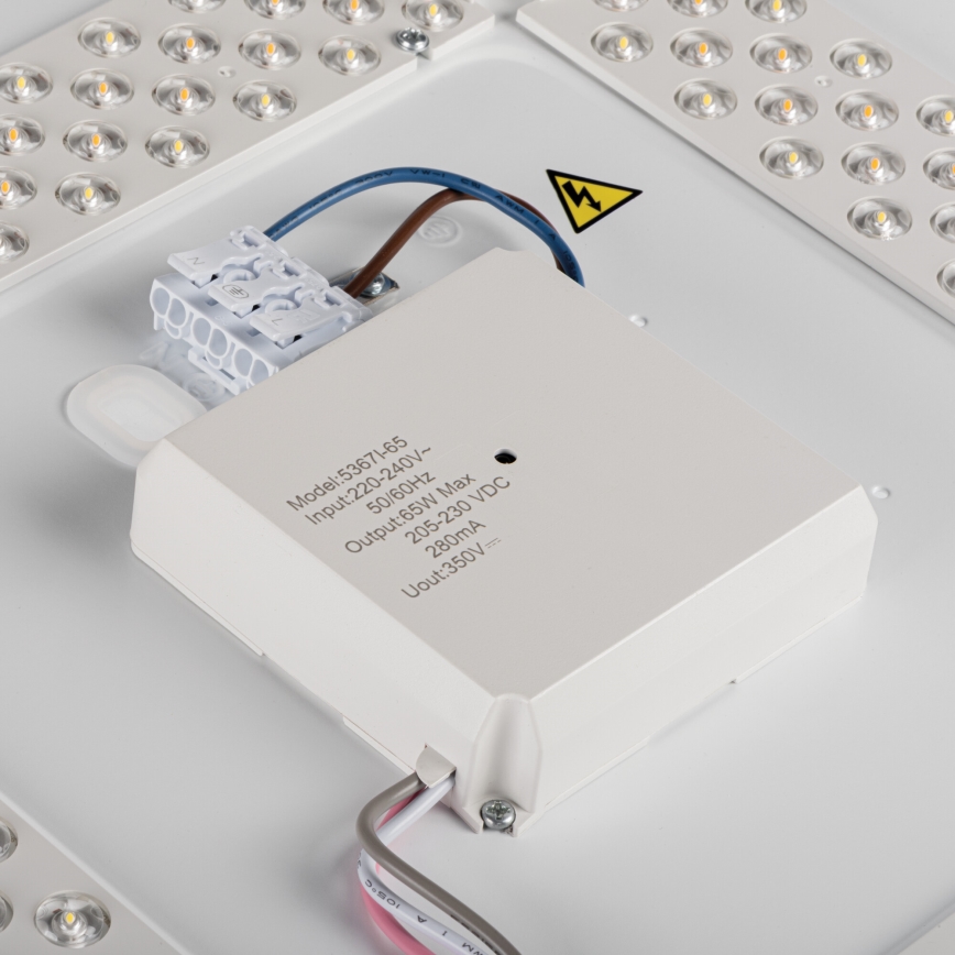 Plafoniera LED dimmerabile LIXAN LED/65W/230V 3000-6500K Ø 48,6 cm bianco/nero + telecomando