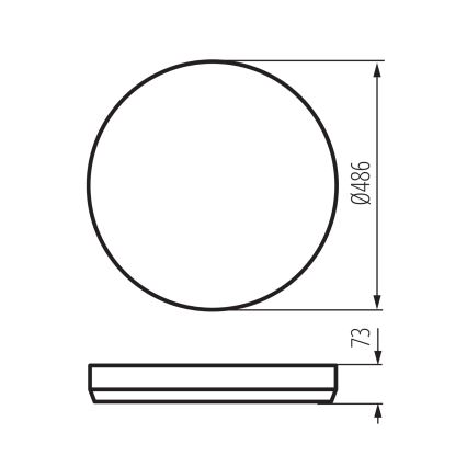 Plafoniera LED dimmerabile LIXAN LED/65W/230V 3000-6500K Ø 48,6 cm bianco/nero + telecomando
