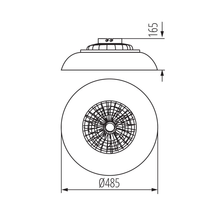 Plafoniera dimmerabile LED RGBW con ventilatore PLAVE PAN, LED/24W/230V, 3000–6500K, Ø 48,5 cm, bianco + telecomando