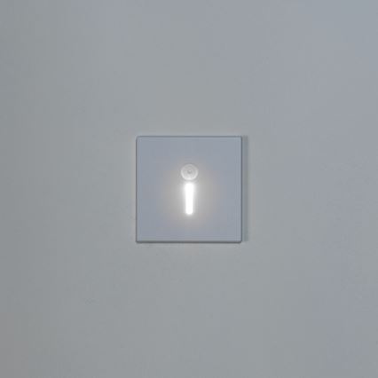 Lampada a LED per scale con sensore di movimento e sensore crepuscolare MAGNIK LED/1,7W/230V 2700/3300/3900/4600/5700K bianca quadrata
